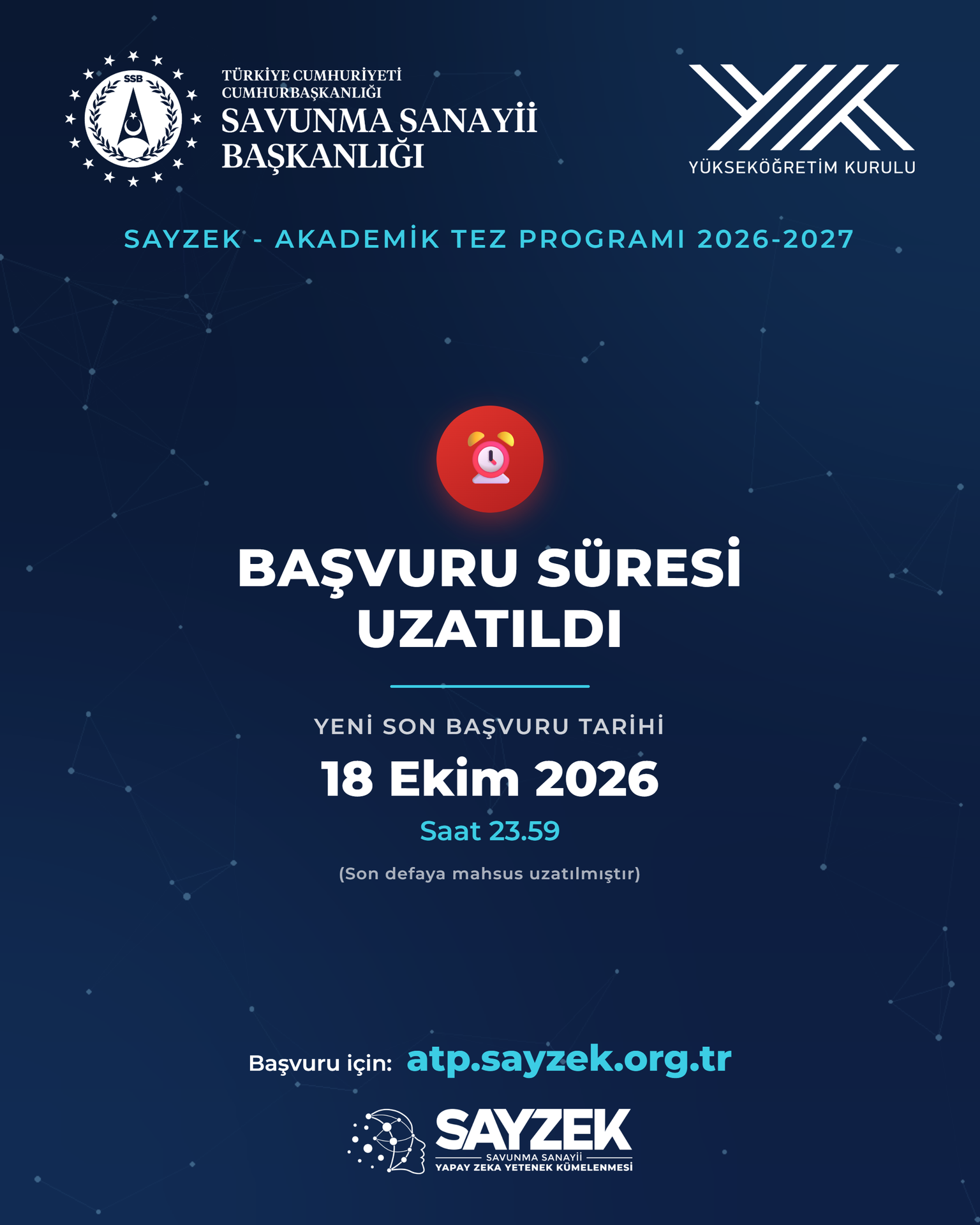 SAYZEK-ATP 2026-2027 BAŞVURU SÜRESİ SON DEFA UZATILDI! 🚨